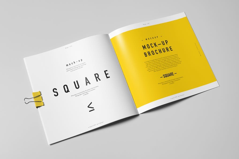 Attractive Square Booklet PSD Design