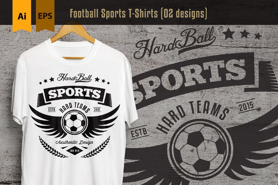 Attractive White Color Sports T-Shirt Hanged Mockup
