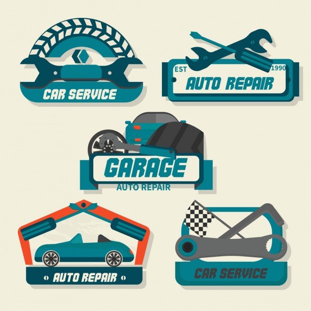 Auto Repair Shop Vector Design Illustration`