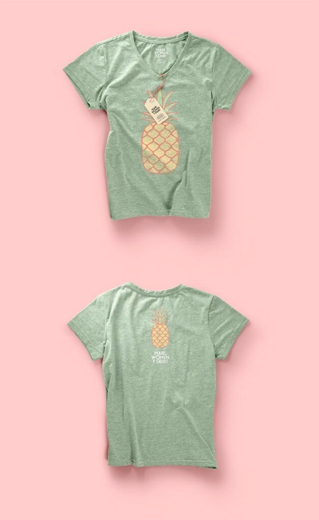 Baby Female T-shirt Mockup: