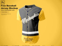 Free Baseball Jersey Mockup PSD Template