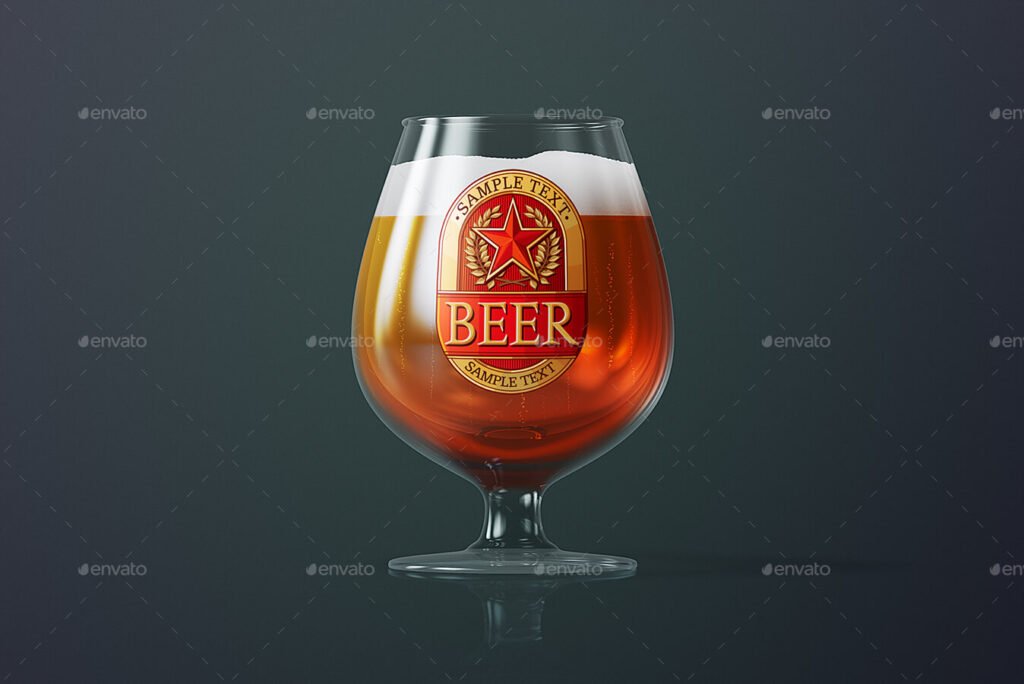 Beer Glass Mock-up - Snifter