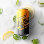 Free Beverage Tin Can Mockup PSD Template