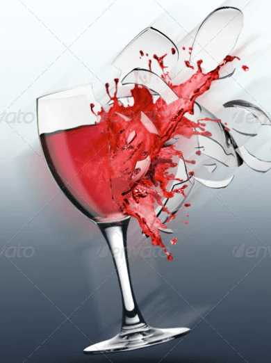 Big Wine Glass Illustration Mockup