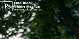 Free Black T-Shirt Mockup PSD Template