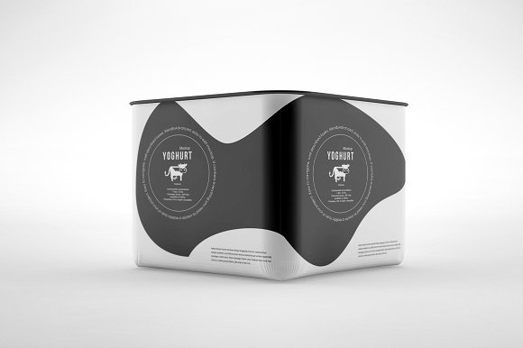 Black and White Plastic Container PSD