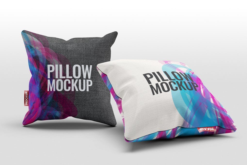 Black and white pillow mockup