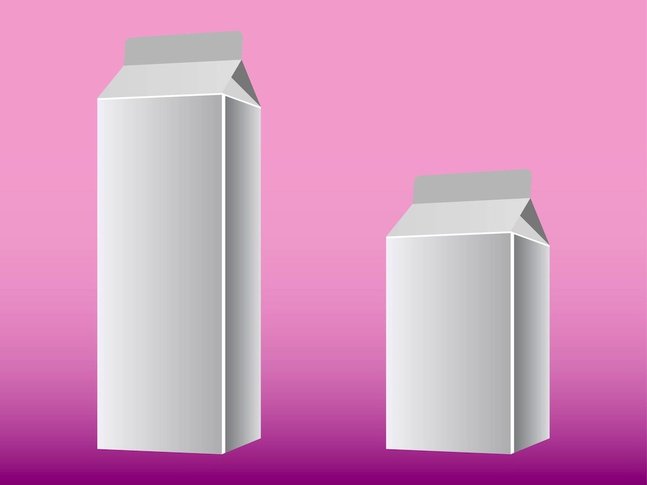 Blank Milk Box With Clean Background