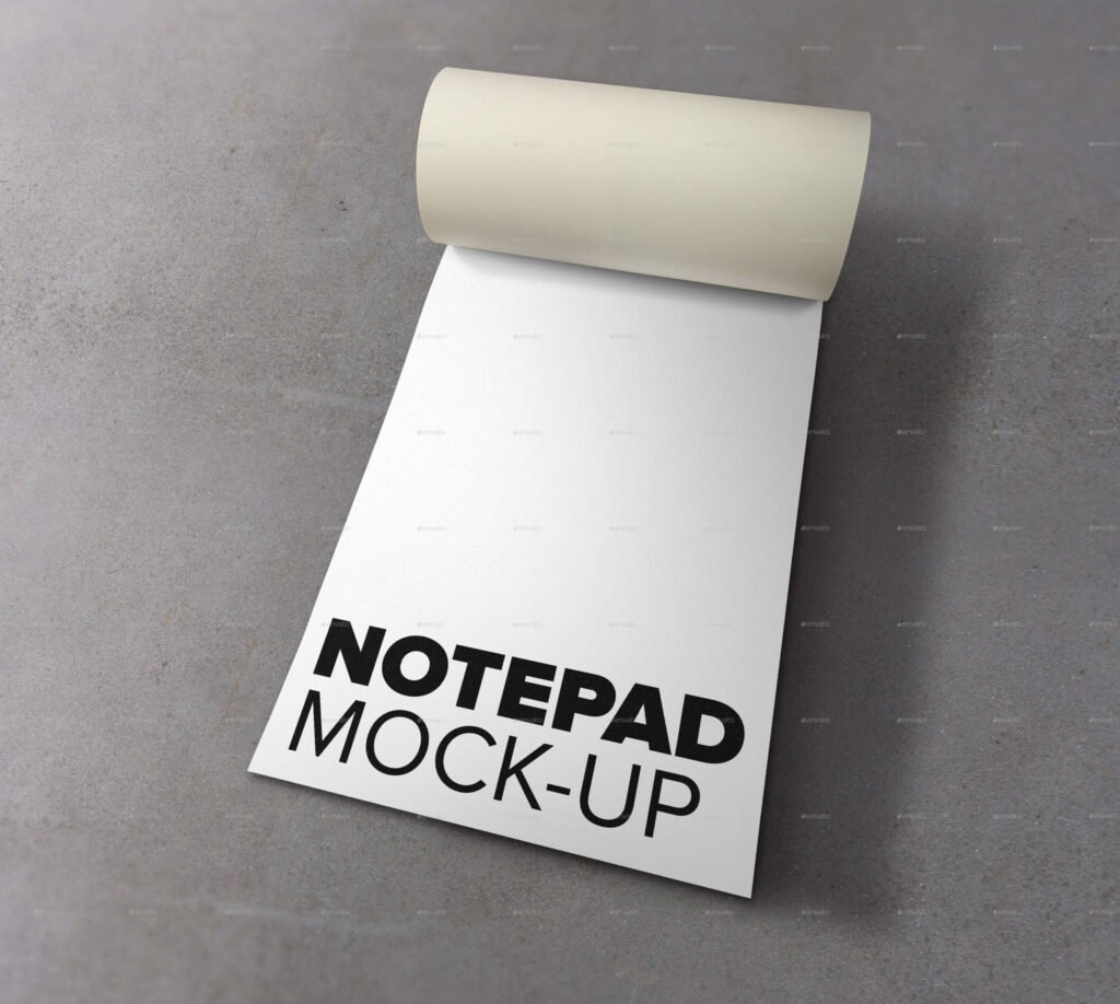 Blank Notepad Mockup