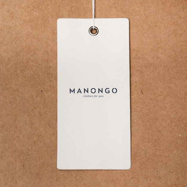 Blank White Color Hang Tag Mockup