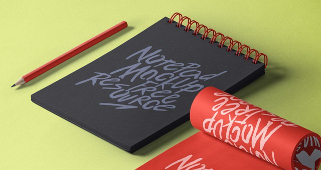 Blank and Red Color Creative Notepad Design