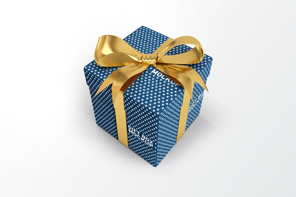 Blue Gift box PSD Design
