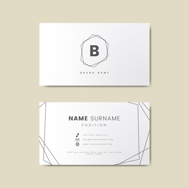 Brand Name Section Present Letterpress Business Card