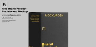 Free Brand Product Box Mockup PSD Template