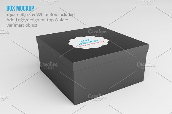 Branding Logo Square Box Mockup
