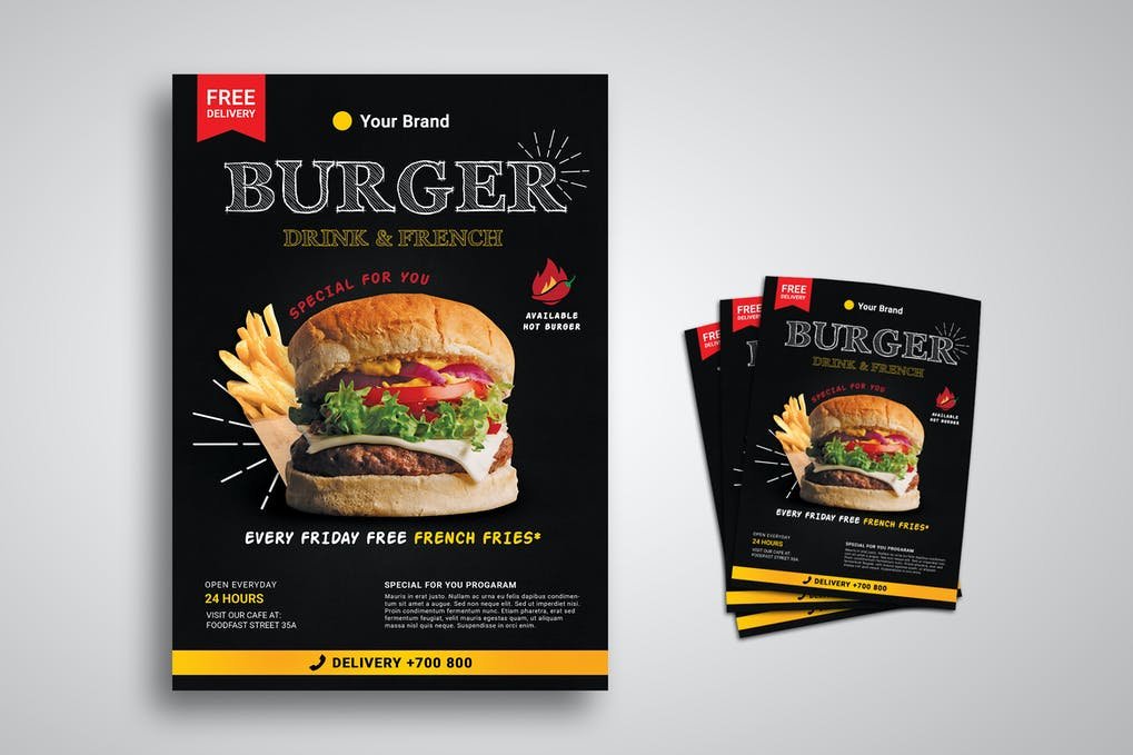 Burger Restaurant Promo Flyer