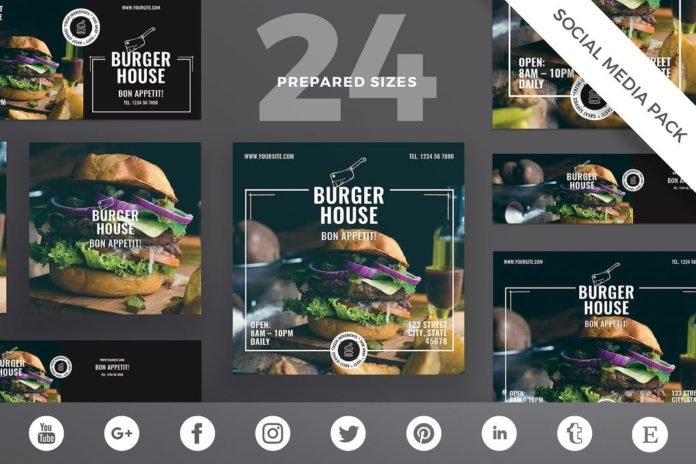 14+ Free Burger Restaurant Mockup PSD Template for Branding