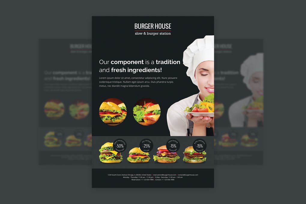 BurgerHouse – Bar and Restaurant Flyer