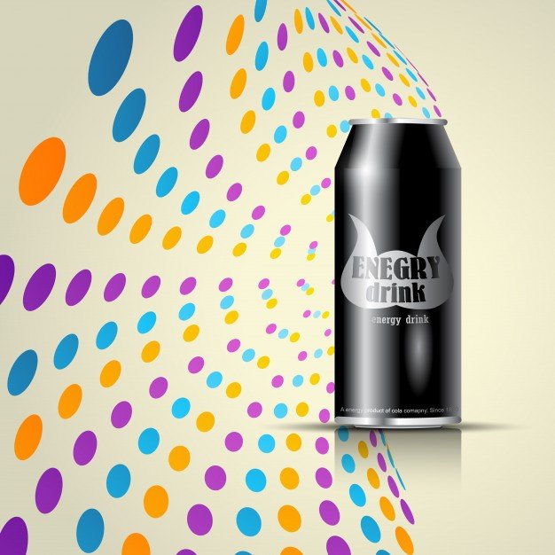 Can Containing Energy Drink Vector File Illustration