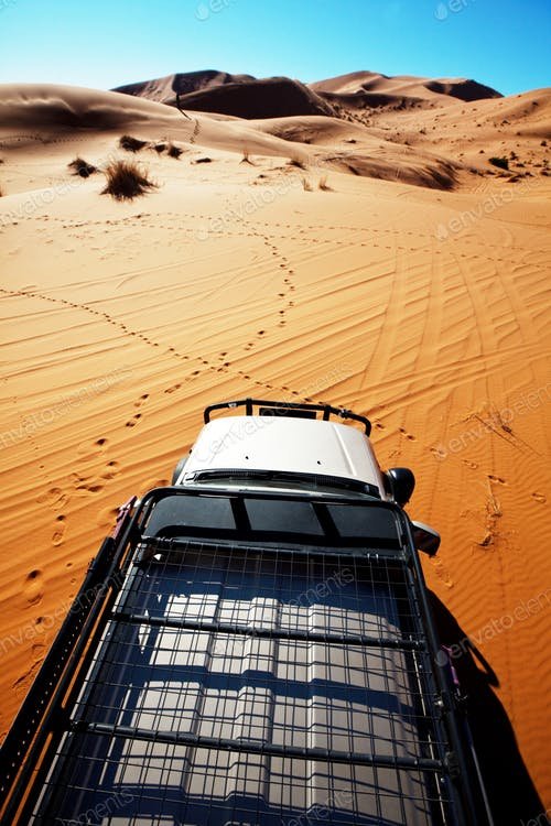 Car On A Journey Mockup (Desert background).