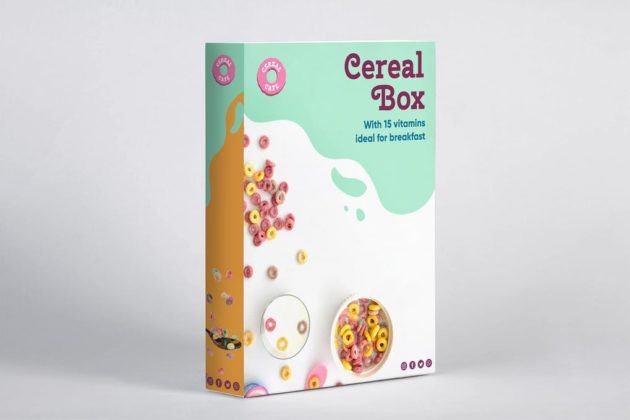 Download 22+ Best Free Cereal Box Mockup PSD Template for Packaging