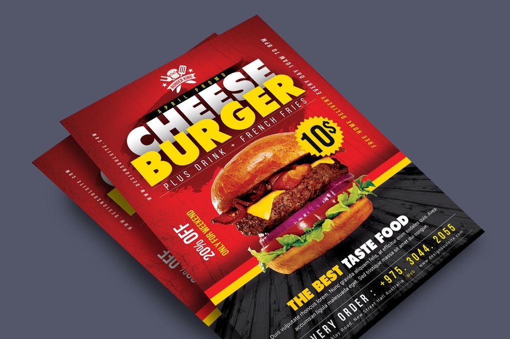 Cheese Burger Festival Flyer Design