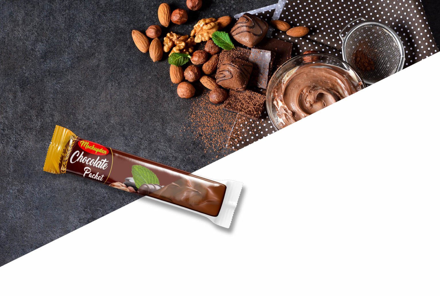 Download Free Chocolate Packaging Mockup PSD Template - Mockupden