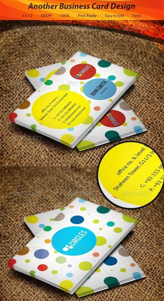 Circle Business Card Mockup | 10+ Rounded Card PSD &amp; Vector Design