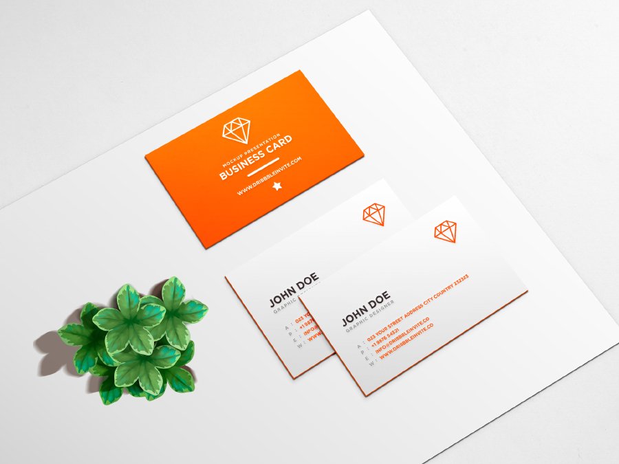 Clean Business Name Card PSD Format