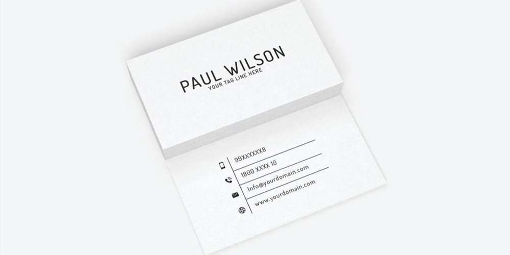 Clean Simple Individual Business Card PSD