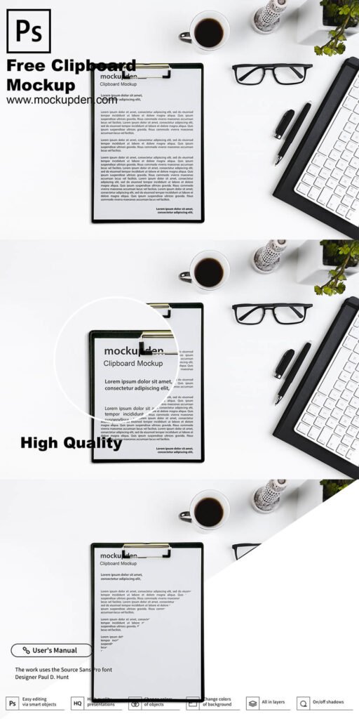 Download Free Clipboard Mockup Psd Template Mockup Den