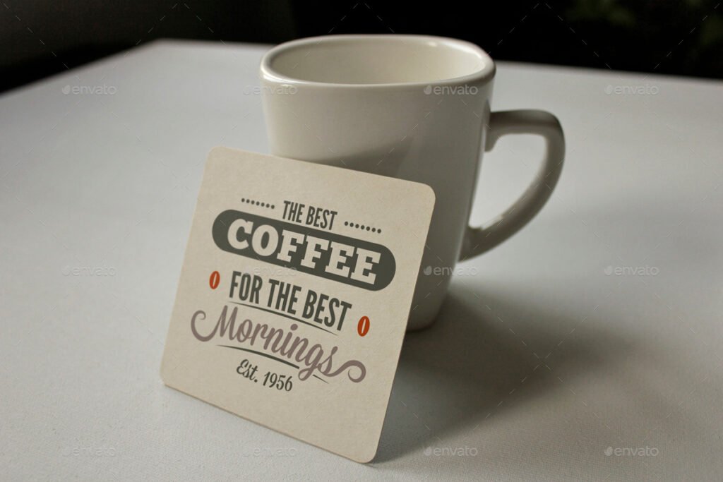 Coaster Label Mockup