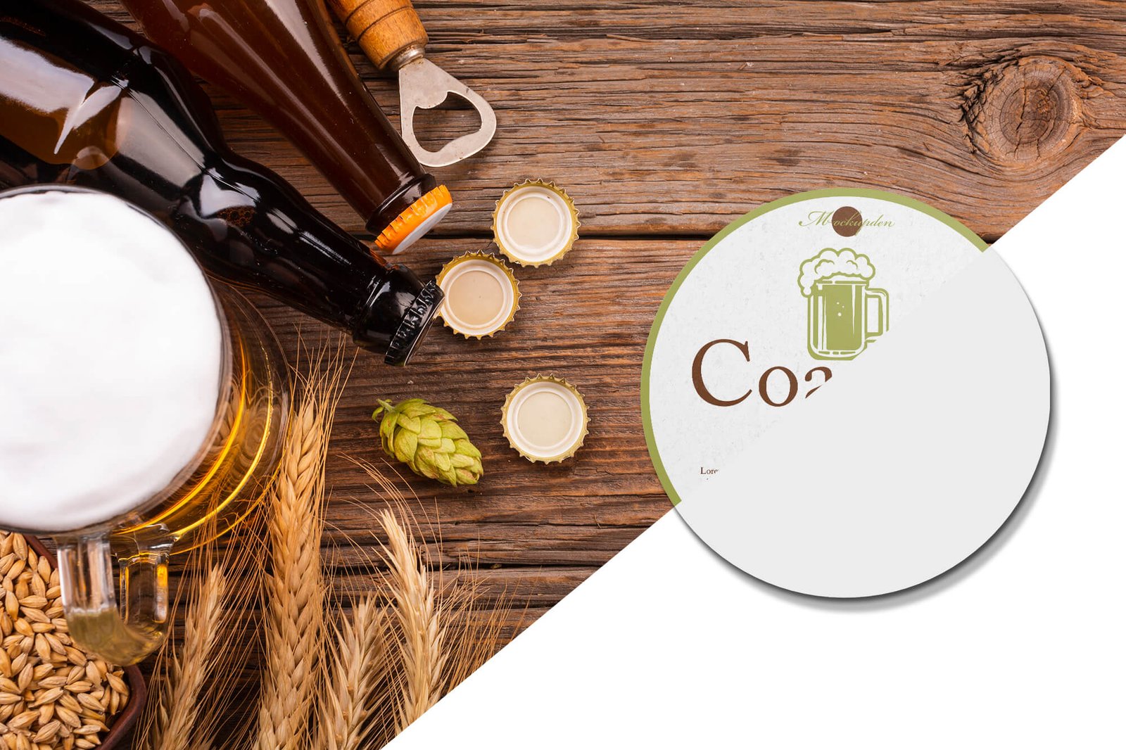 Free Round Coasters Mockup PSD Template