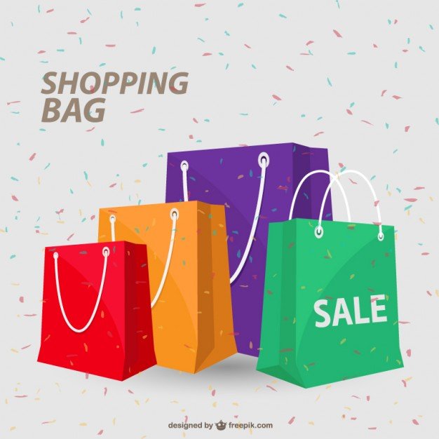 Colorful Shopping Bag Vector Design