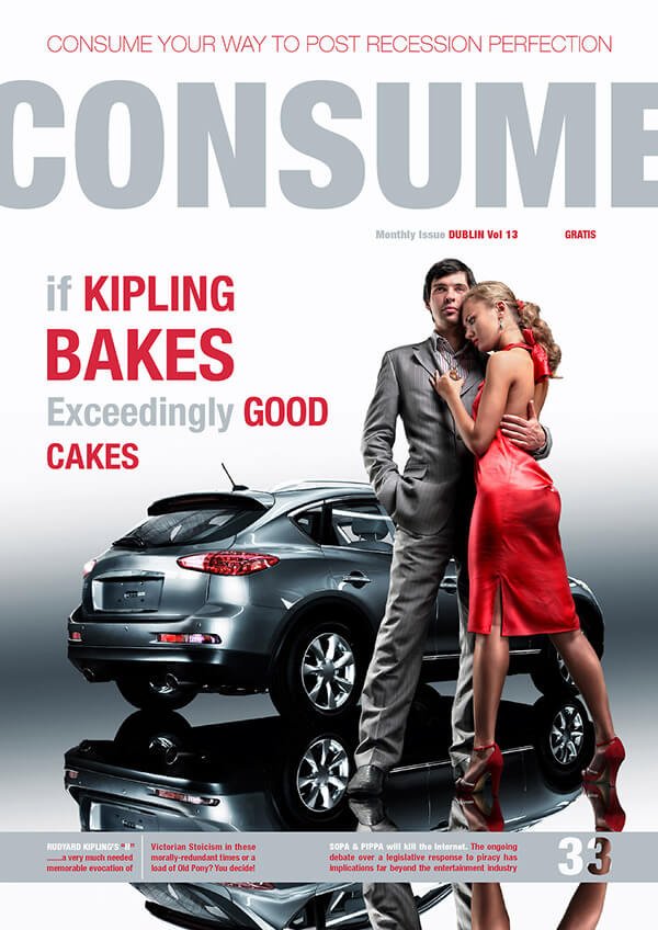 Consume Magazine Mockup PSD