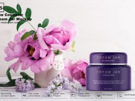 Free Cosmetic Cream Jar Mockup PSD Template