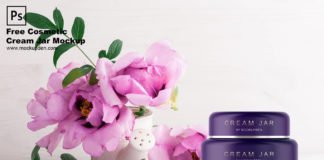 Free Cosmetic Cream Jar Mockup PSD Template