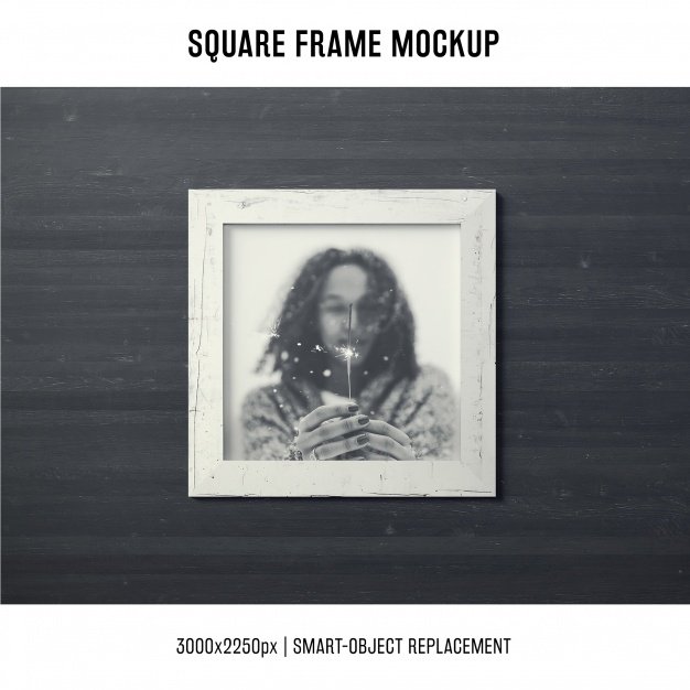 Cracked Square Frame Mockup