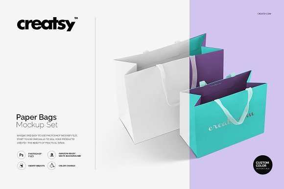 Creatsy Paper Gift Bag PSD Template