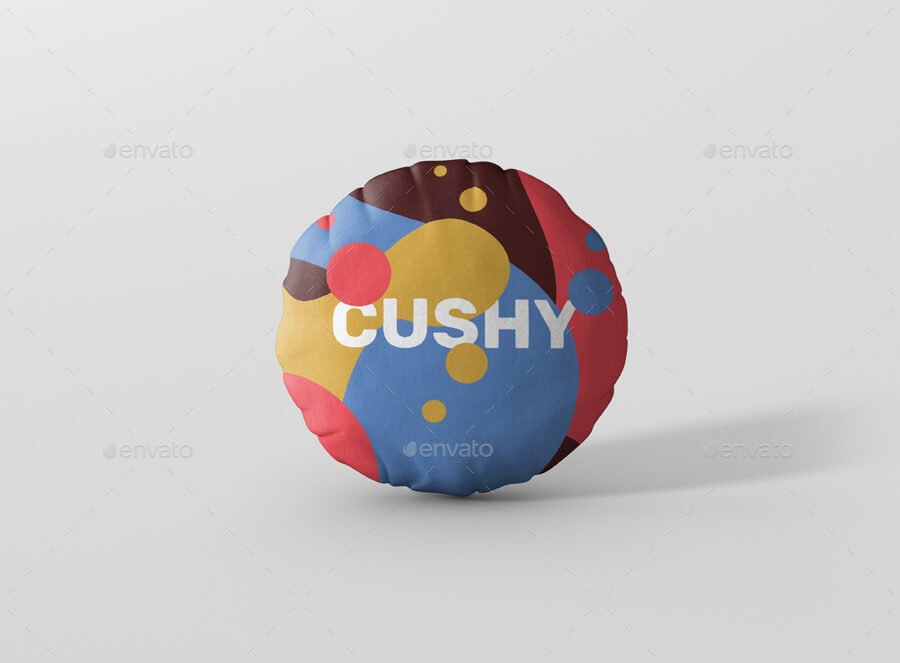 Cushy Round Pillow Mockup PSD