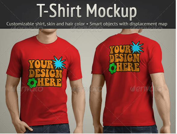 Customizable Male female T-Shirt Mockup PSD