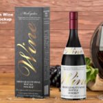 Free Dark Wine Bottle Mockup PSD Template