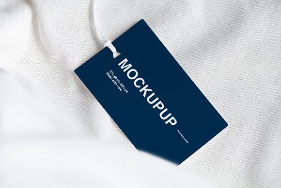 Deep Blue Color Realistic Label Mockup