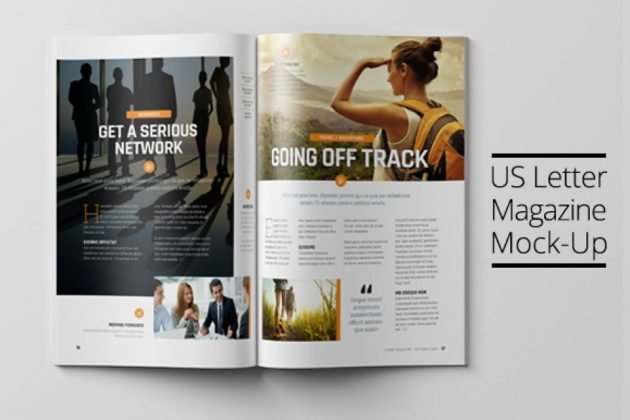 30+ Stunning Free Letter Size Magazine Mockup PSD Templates