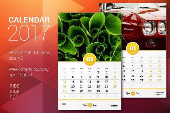 Detailed Calendar Mockup