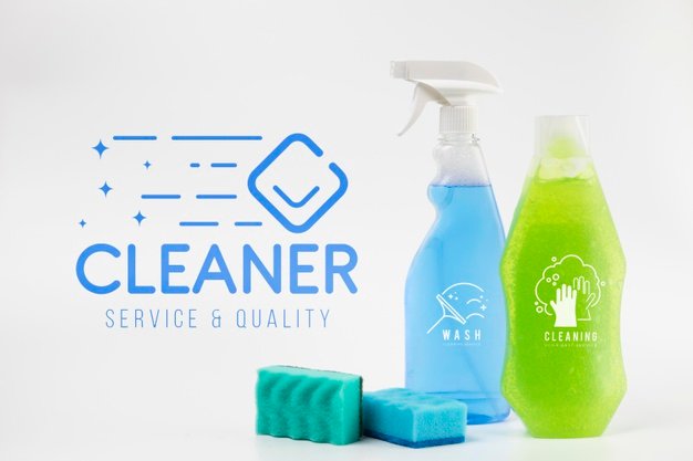 Detergent and cleaning spray mock-up Free Psd