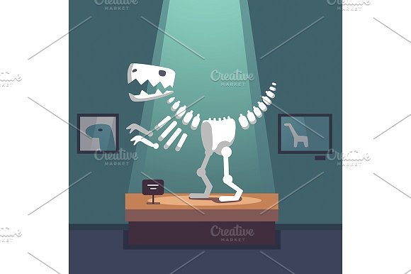 Dinosaur Skeleton Showpiece Mockup