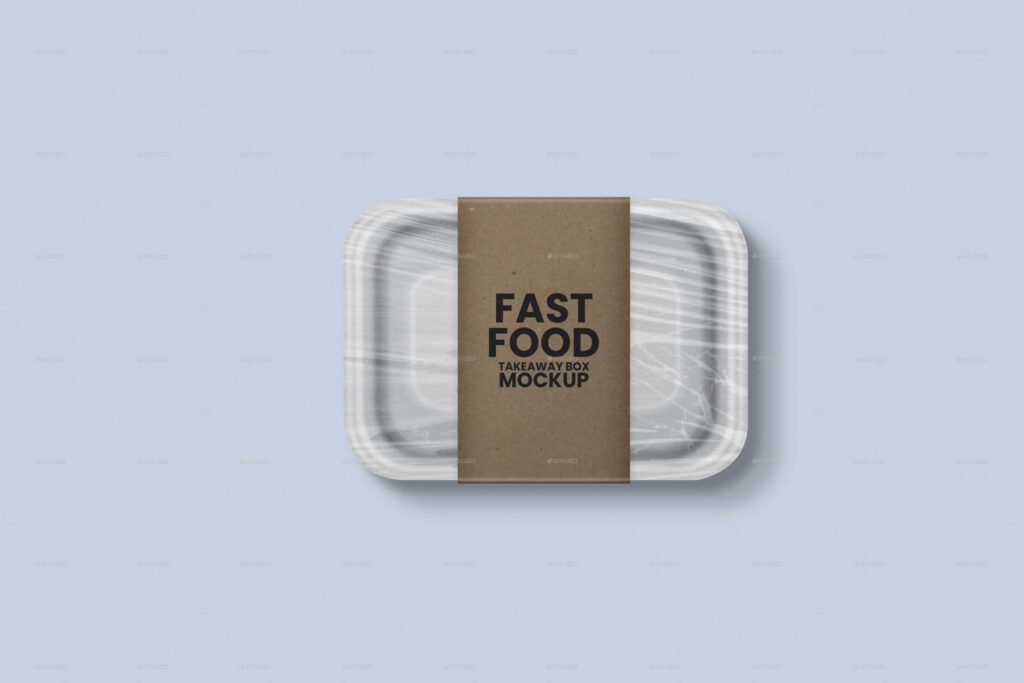 Disposable Food Box Mockup