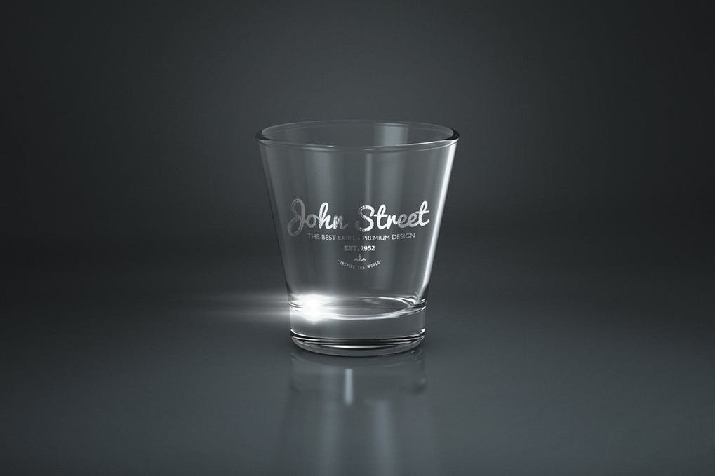 Drinking Glass Mockup PSD