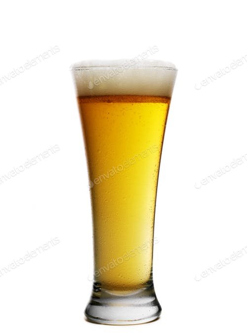 Editable Single Beer Glass Illustration PSD Design